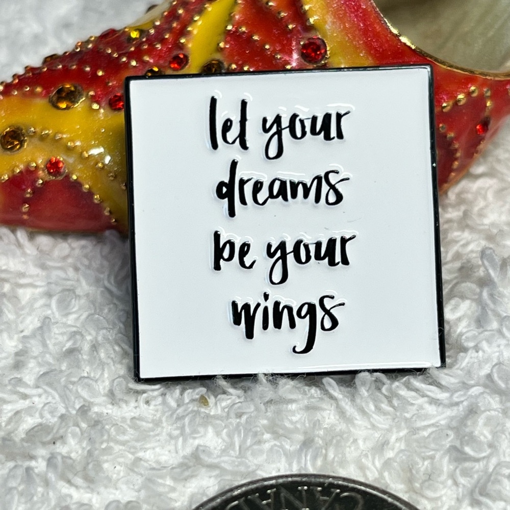 Support motivation girl woman lapel pin -enamel NWOT